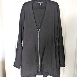 Eileen Fisher Front Zip Stretch Long Sleeve